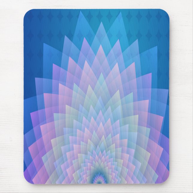Modern mousepad, colourful, pink, blue mouse mat (Front)