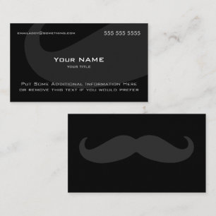 Modern Moustache Dark Business Card