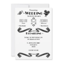 Modern Movie Buff Wedding Invitation
