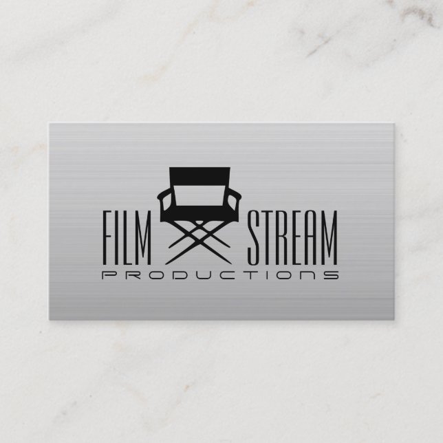 Modern Movie Director Chair Film Producer Business Card (Front)