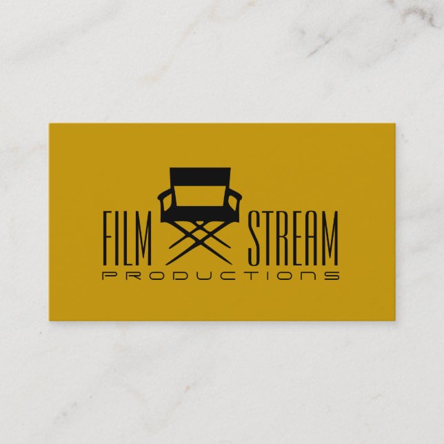 Modern Movie Director Chair Film Producer Business Card (Front)