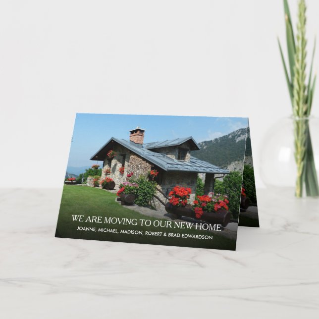 Modern moving to New Home photo Announcement (Front)