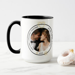 Modern Mr and Mrs Couple Name Christmas Mug
