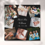 Modern Mr And Mrs Wedding Photo Collage Faux Canvas Print<br><div class="desc">Personalise with your favourite wedding photos,  name and special date to create a unique photo collage,  memory and gift. A lovely keepsake to treasure! Designed by Thisisnotme©</div>