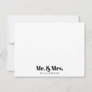 Modern Mr. and Mrs. Your Last Name Card