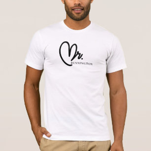 Modern Mr. Custom Wedding Newlywed T-Shirt 