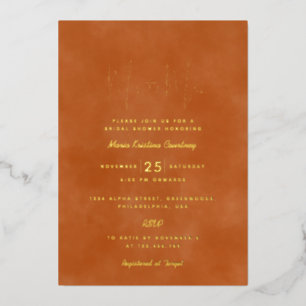 Modern Ms to Mrs Bridal Shower Burnt Orange