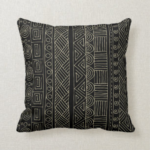 Modern mudcloth african tribal pattern cushion