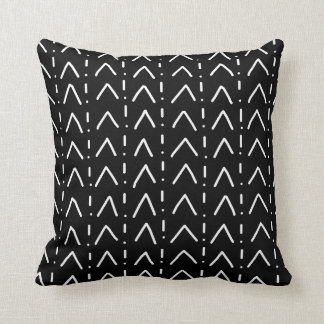 Modern Mudcloth Inspired Patterned Throw Pillow