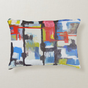 Modern Multi-Colour Abstract Colourful Decorative Cushion