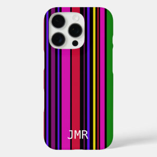 Modern multi colour barcode Designer iPhone 16 Pro Case