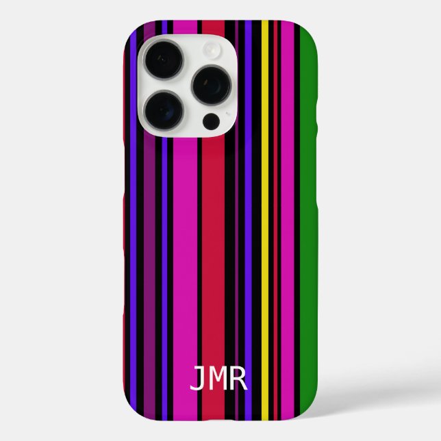 Modern multi colour barcode Designer Case-Mate iPhone Case (Back)