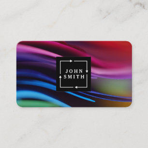 Modern Multi-colour Watercolors Cool Abstract Art Business Card