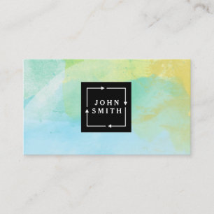 Modern Multi-colour Watercolors Cool Abstract Art Business Card