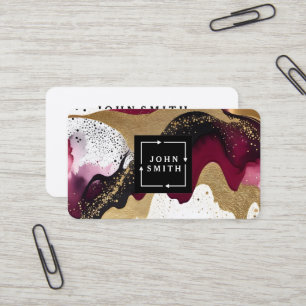 Modern Multi-colour Watercolors Cool Abstract Business Card