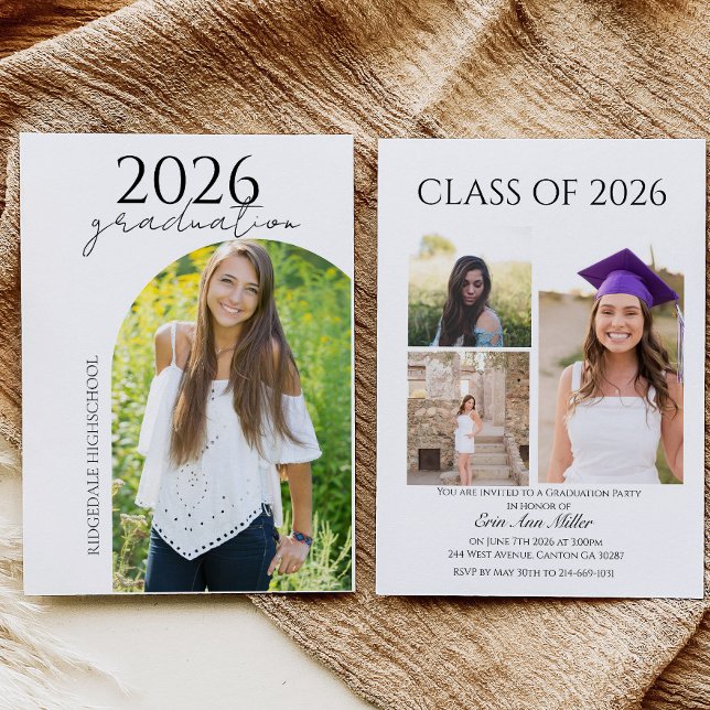 Modern Multi Photo 2026 Graduation Invitation (Creator Uploaded)