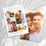 Modern Multi Photo Collage Wedding Save The Date<br><div class="desc">🎉 Congratulations on setting the date for your big day! Now it's time to ask your guests to "save the date" for your wedding celebration - simply upload a couple of your favourite photos and add the all-important date and location ❤️</div>