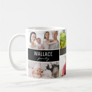 Modern Multi Photo Family collage Memories Coffee Mug