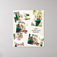 Modern multi photo family natural home decor