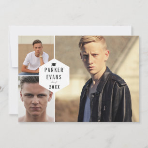 Modern Multi Photo Grad Announcement Open House