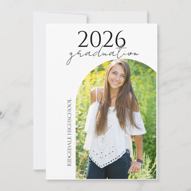 Modern Multi Photo Graduation Invitation (Front)