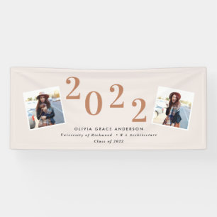 Modern multi photo graphic geometric graduation banner
