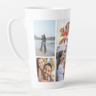 Modern Multi Photo Keepsake Latte Mug