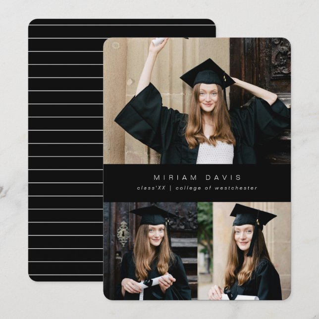 Modern multi photo minimalistic  announcement (Front/Back)