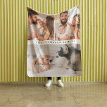 Modern Multi Photo Personalised Simple Home Family Fleece Blanket<br><div class="desc">Stay cosy while celebrating your favourite family moments with this modern multi-photo personalised blanket. Featuring a sleek typewriter-style typography, this custom blanket allows you to showcase cherished photos in a stylish and unique way. Perfect for home décor or as a heartfelt gift, this blanket adds warmth and personality to any...</div>