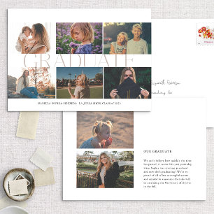 Modern Multi-Photo Then/Now Graduate Announcement