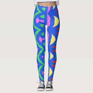 Modern multicolor abstract "Ratti_Creative_Arts" Leggings