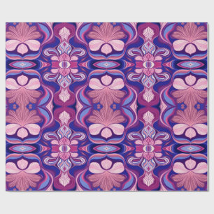 Modern multicolor classic floral pattern design wrapping paper