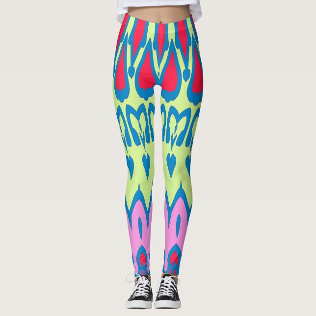 Modern multicolor classic "Ratti_Creative_Arts" Le Leggings (Front)