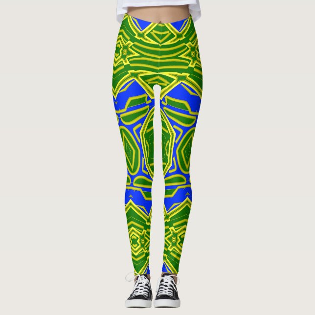 Modern multicolor classic "Ratti_Creative_Arts" Leggings (Front)