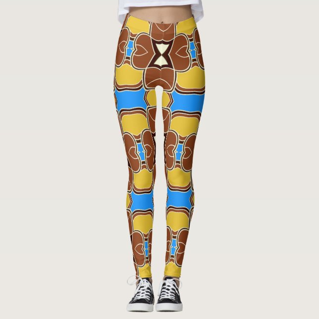 Modern multicolor classic "Ratti_Creative_Arts" Leggings (Front)