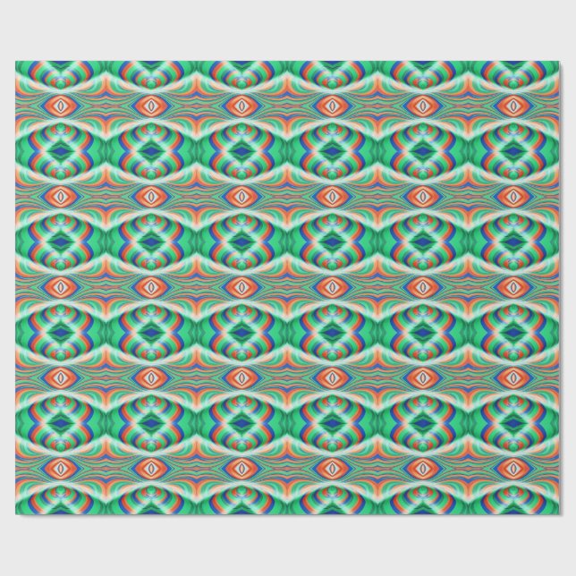 Modern multicolor classic trendy pattern design  wrapping paper (Flat)