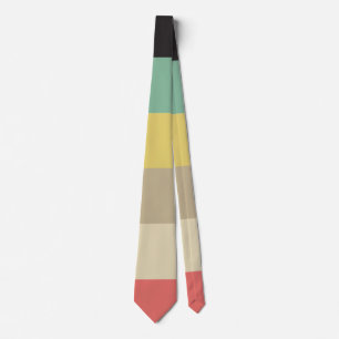 Modern Multicolor Striped Retro Chic Tie