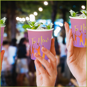 Modern Multicolor Techno Graduation Party Supplies Paper Cups