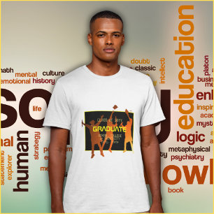 Modern Multicolor Techno Graduation Party T-Shirt