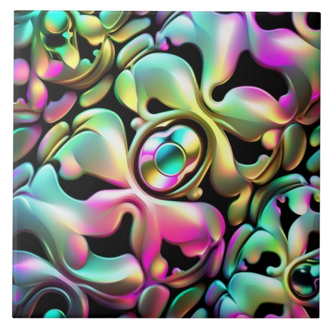 Modern multicolore pattern ceramic tile (Front)