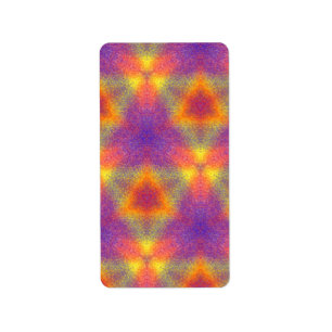 Modern multicolored pattern label