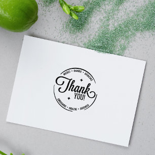 Modern Multilingual Thank You  Rubber Stamp