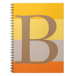 Modern Multiple Pastel Colour Monogram Name Initia Notebook