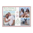 Modern Multiple Photo Christmas Card