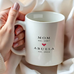 Modern Mum Abuela Year Est. Coffee Mug