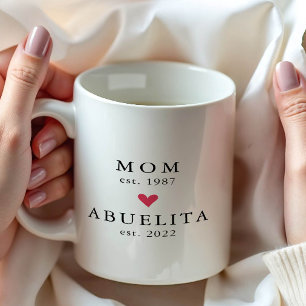 Modern Mum Abuelita Year Est. Coffee Mug