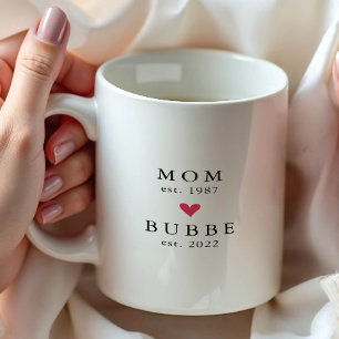 Modern Mum   Bubbe Year Est. Coffee Mug