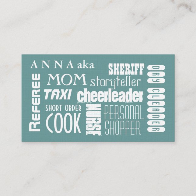 Modern Mum calling card (Front)