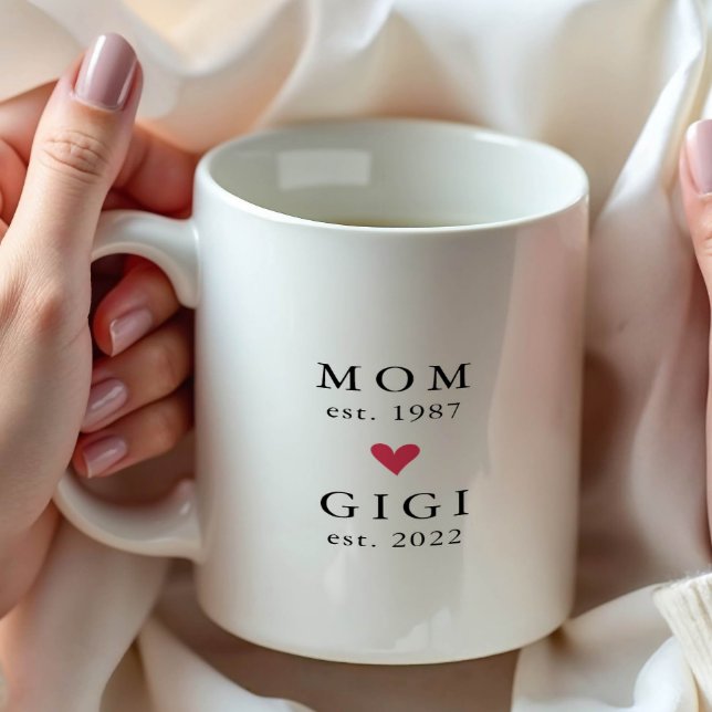 Modern Mum | Gigi Year Est. Coffee Mug (Creator Uploaded)