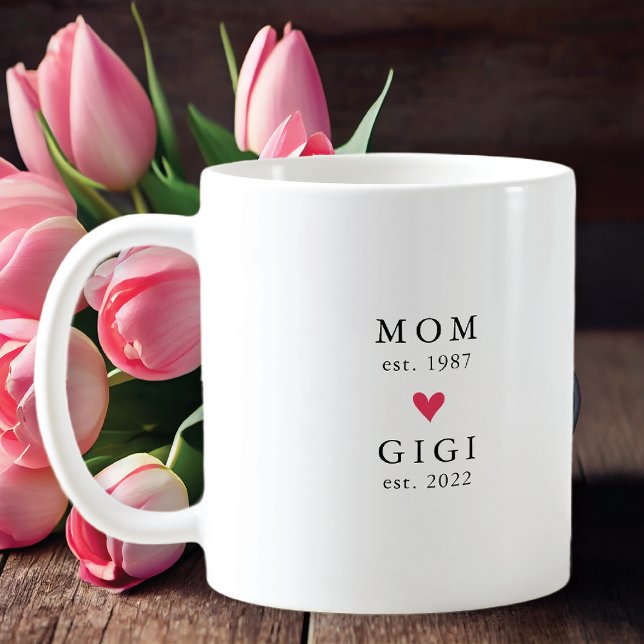 Modern Mum | Gigi Year Est. Coffee Mug (Creator Uploaded)